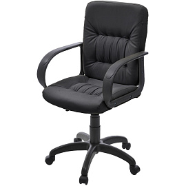 Кресло для руководителя Черри чёрное (экокожа, пластик)