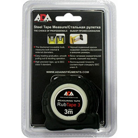 Рулетка ADA RubTape 3 3м x 16мм с фиксатором (А00155)