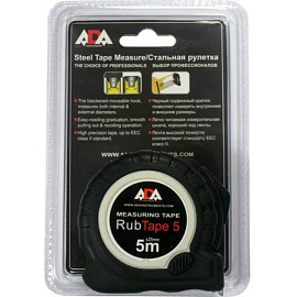 Рулетка ADA RubTape 5 5м x 25мм с фиксатором (А00156)
