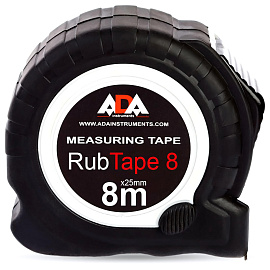 Рулетка ADA RubTape 8 8м x 25мм с фиксатором (А00157)