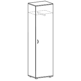 Шкаф для одежды Сатурн-Д (яблоня, 602x420x2000 мм)