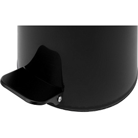 Ведро мусорное 15 л нержавеющая сталь с педалью с крышкой чёрное (30.7x25x25 см) фото Ведро мусорное 15 л нержавеющая сталь с педалью с крышкой чёрное (30.7x25x25 см)