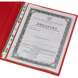 Папка на 4-х кольцах Bantex (Attache Selection) A4 25 мм красная до 110 листов