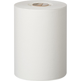 Полотенца бумажные рулонные Luscan Professional H12 2-слойные белые 6 рулонов по 143 метра