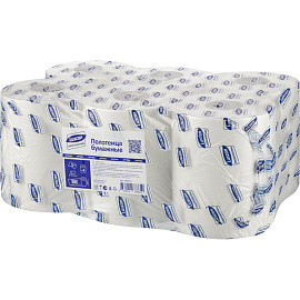 Полотенца бумажные рулонные с центральной вытяжкой Luscan Professional M2 1-слойные белые 6 рулонов по 300 метров