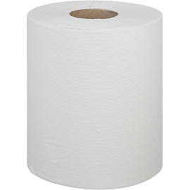 Полотенца бумажные рулонные с центральной вытяжкой Luscan Professional M2/M4 1-слойные белые 6 рулонов по 300 метров