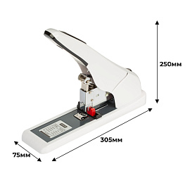 Степлер мощный Attache Selection Terminator до 100 листов белый (скобы № 23/10, 23/13, энергосберегающий)