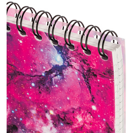 Блокнот Attache Selection Space Galaxy А6 120 листов белый в клетку на спирали (102х154 мм)