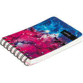 Блокнот Attache Selection Space Galaxy А6 120 листов белый в клетку на спирали (102х154 мм)