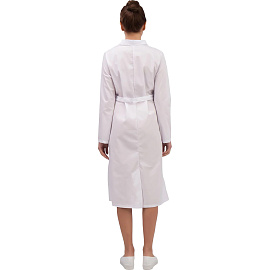 Халат медицинский женский м01-ХЛ белый/бирюзовый (размер 64-66, рост 158-164)