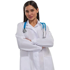 Халат медицинский женский м04-ХЛ белый (размер 40-42, рост 158-164)