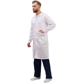 Халат медицинский мужской м04-ХЛ белый (размер 64-66, рост 182-188)