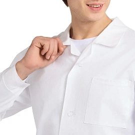 Халат рабочий у02-ХЛ мужской белый (размер 68-70, рост 170-176)