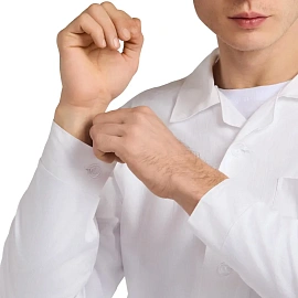 Халат рабочий у02-ХЛ мужской белый (размер 68-70, рост 170-176)