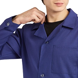 Халат рабочий у02-ХЛ мужской синий (размер 64-66, рост 182-188)