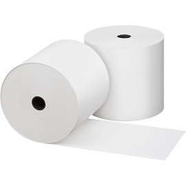 Чековая лента из термобумаги ProMega jet / Комус 80 мм намотка 86 м диаметр 80 мм втулка 12 мм (8 штук в упаковке)