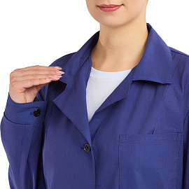 Халат рабочий у02-ХЛ женский синий (размер 40-42, рост 158-164)