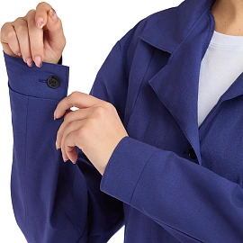 Халат рабочий у02-ХЛ женский синий (размер 64-66, рост 158-164)