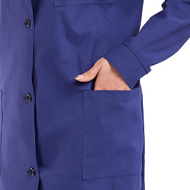 Халат рабочий у02-ХЛ женский синий (размер 40-42, рост 170-176)