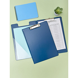 Папка-планшет с крышкой Bantex (Attache Selection) A4 синяя из картона