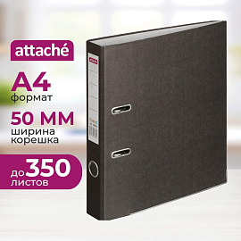 Папка-регистратор Attache Colored 50 мм черная бумага