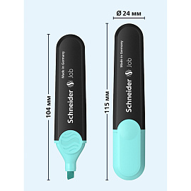 Текстовыделитель Schneider "Job" пастельный бирюзовый, 1-5мм фото Текстовыделитель Schneider "Job" пастельный бирюзовый, 1-5мм