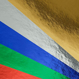 Картон цветной А4, ArtSpace, 5л., 5цв., металлизированный зеркальный, в папке