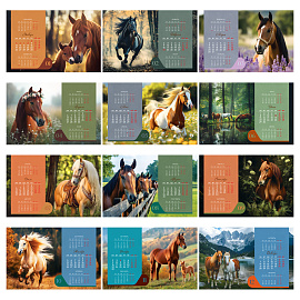 Календарь-домик, 160*105 мм BG "Год лошади", на гребне, 2026г.