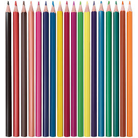 Карандаши цветные пластиковые ArtSpace "Подводный мир", 18цв., заточен., картон, европодвес