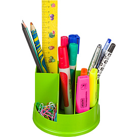 Подставка-органайзер для канцелярских принадлежностей Attache Fantasy 5 отделений зеленая 10.8x13.2x12.2 см