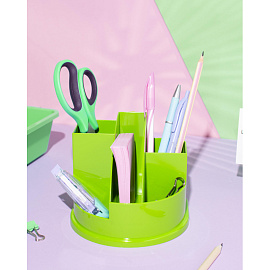 Подставка-органайзер для канцелярских принадлежностей Attache Fantasy 5 отделений зеленая 10.8x13.2x12.2 см