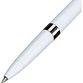 Ручка шариковая на подставке Attache цвет чернил синий с пружиной (толщина линии 0,5 мм, белый корпус)