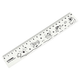 Линейка 20см СТАММ "Коты", пластиковая, широкая фото Линейка 20см СТАММ "Коты", пластиковая, широкая