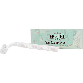 Бритвенный набор Hotel флоупак (крем для бритья, станок, 200 штук в упаковке)