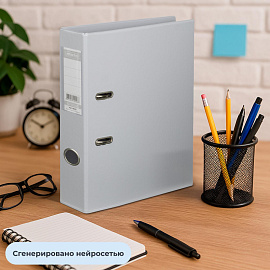 Папка-регистратор Bantex (Attache Selection) коллекция Strong 50 мм серая ПВХ с технологией Strong Line