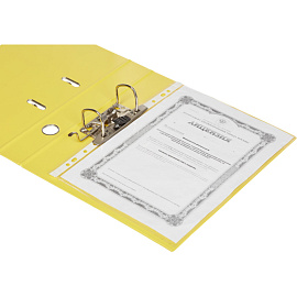 Папка-регистратор Bantex (Attache Selection) коллекция Strong 50 мм жёлтая ПВХ с технологией Strong Line