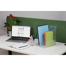 Подставка-стакан для канцелярских принадлежностей Attache City белая 10x7x7 см