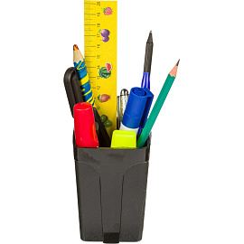 Подставка-стакан для канцелярских принадлежностей Attache City черная 10x7x7 см