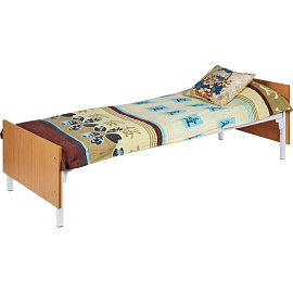 Кровать одноярусная Бытовая К.191.57 (белый/бук, 940х2038х700 мм)