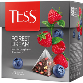 Чай черный Tess Forest Dream 20 пирамидок (малина, черника) фото Чай черный Tess Forest Dream 20 пирамидок (малина, черника)