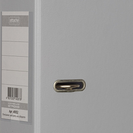 Папка-регистратор Bantex (Attache Selection) коллекция Strong 70 мм серая ПВХ с технологией Strong Line