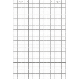 Бумага для флипчартов Attache 67.5х98 см белая 50 листов в клетку, белизна 105% (80 г/кв.м, 5 блоков в упаковке)