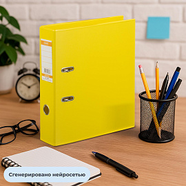 Папка-регистратор Attache Selection коллекция Strong 70 мм жёлтая ПВХ с технологией Strong Line