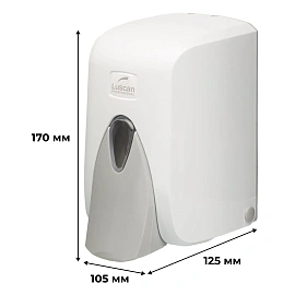 Дозатор для жидкого мыла механический Luscan Professional пластик бело-серый 0.5 л