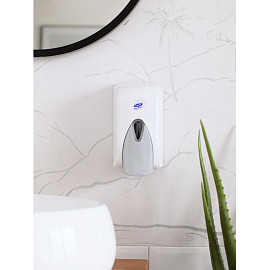 Дозатор для жидкого мыла механический Luscan Professional пластик бело-серый 0.5 л