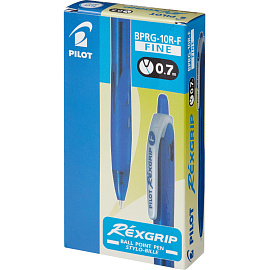 Ручка шариковая автоматическая Pilot BPRG-10R-F Rex Grip синяя (толщина линии 0.22 мм)