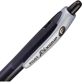 Ручка шариковая автоматическая Pilot BPRG-10R-F Rex Grip черная (толщина линии 0.22 мм)
