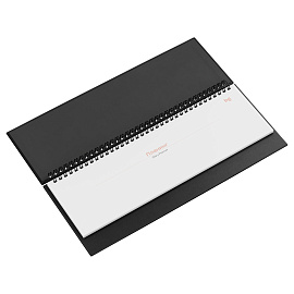 Планинг недатированный, 56л., 330*130мм, кожзам, BG "Nebraska. Black", черный