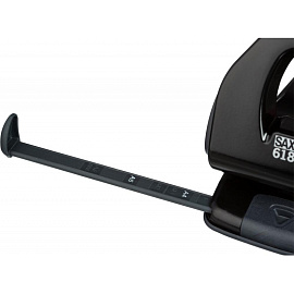 Дырокол Sax 618 до 65 листов черный с линейкой фото Дырокол Sax 618 до 65 листов черный с линейкой