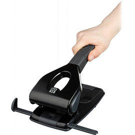 Дырокол Sax 618 до 65 листов черный с линейкой фото Дырокол Sax 618 до 65 листов черный с линейкой